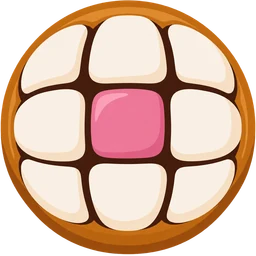 GetBakeryPOS emblem: a concha bun whose scored top forms a small calendar